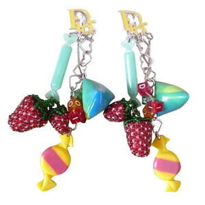 Christian Dior By Galliano Candy Logo Runway Earrings Spring 2005